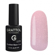 Grattol Rubber Base Gel Glitter 7 No Hema 9ml