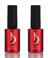 Set Rubber Base Gel & No Sticky Top Coat (2x7ml)